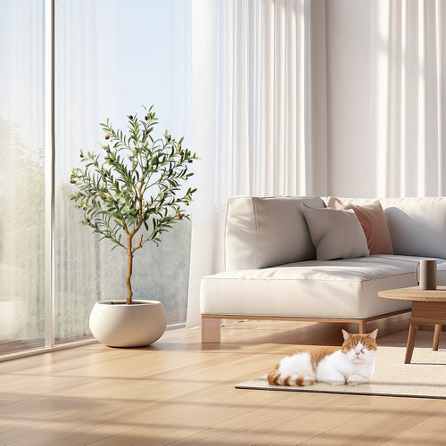1 ud./2 uds. Olivo Artificial de 4 pies/5 pies/6 pies, plantas artificiales grandes, plantas de plástico falsas en maceta para decoración del dormitorio del hogar
